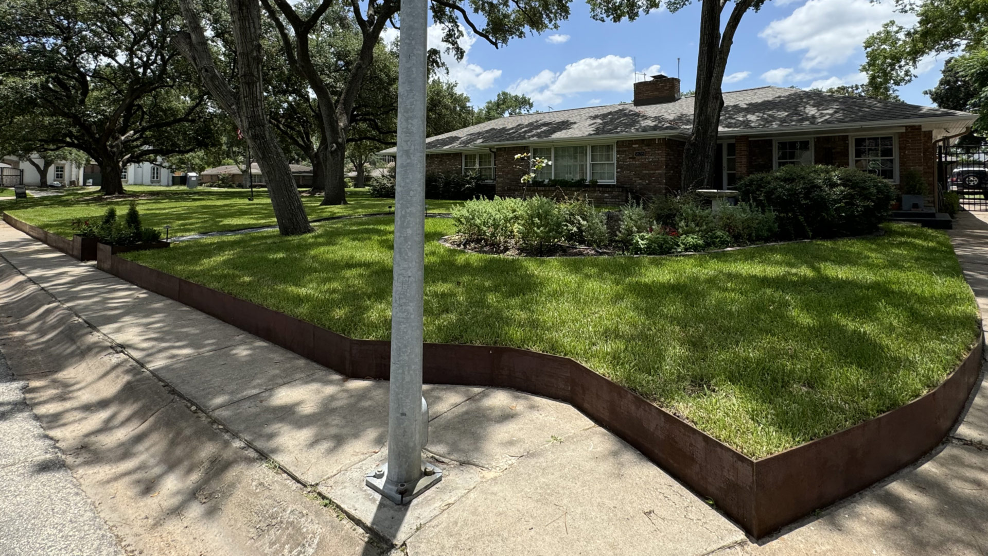 Houston Corten Steel Retaining Wall